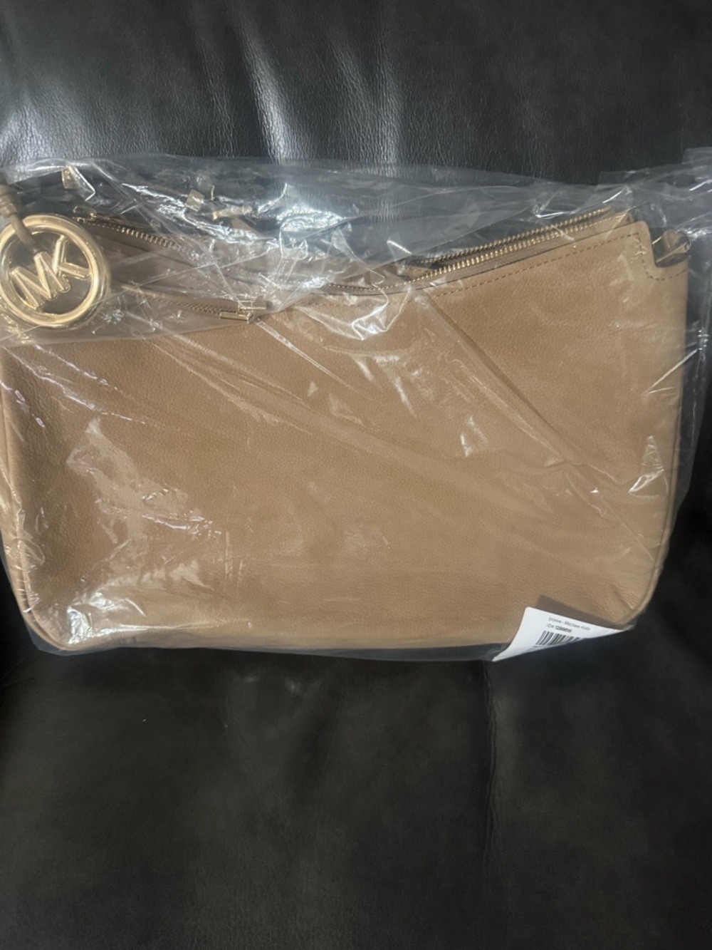 Michael Kors Tan Suede Shoulder Hobo with Gold Hardware - Picture 4 of 8